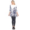 Women's Scoop Neck Printed Yanette Tunic Top - White Mark - image 3 of 3