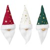 Northlight Santa Hat Gnome with Stars Clip-On Christmas Ornaments - 6" - Set of 3 - 4 of 4