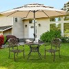 Yaheetech Outdoor Bistro Dining Chairs 2pcs Outdoor Metal Chairs Bronze - 2 of 4