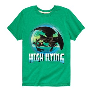 Boys' - How to Train Your Dragon - Hiccup Toothless High Flying Short Sleeve Graphic T-Shirt - 1 of 3