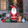 Gemmy Christmas Airblown Inflatable Santa and Friends, 5 ft Tall, Red - 2 of 4