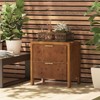 JIONJOY Wood Nightstand with 2 Drawers, Vintage Style Fully Assembled End Table for Bedroom or Living Room-Natural - 3 of 4