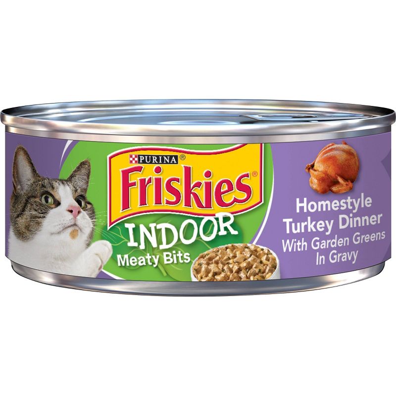 Purina Friskies Indoor Wet Cat Food with Garden Greens In Gravy - 5.5oz, 1 of 6