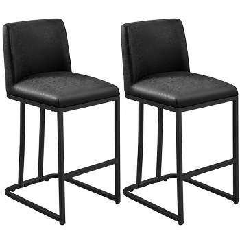 Yaheetech Set of 2 Modern Upholstered Bar Stools for Kitchen Dining