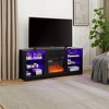 PAGED Fireplace TV Stand Classic Entertainment Console with LED Lights and Outlet, TV Console for Living Room - 2 of 4