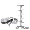 EVERLY JEWELRY | Sterling Silver with Black Rhodium 1/8 CT TW Black and White Diamond Heart Ring - 4 of 4