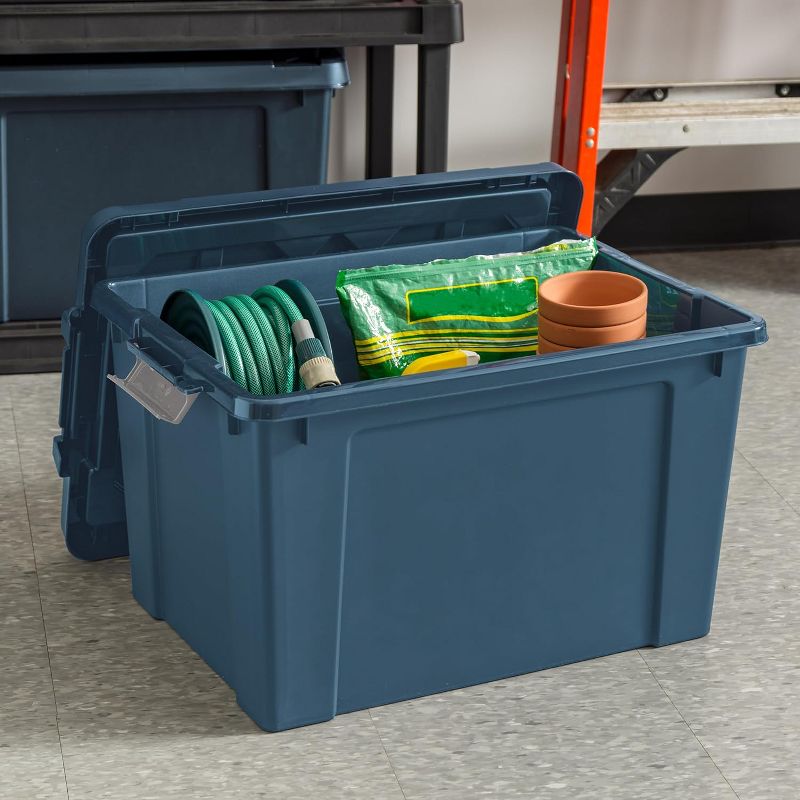 IRIS USA Lockable Heavy Duty Plastic Storage Bins Container with Lids and Secure Latching Buckles, 4 of 8