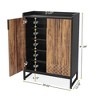 UbMelt 29.52 Inch Shoe Cabinet,Modern Freestanding 5-Tier Shoe Storage Organizer with Adjustable Shelves and 2 Doors for Entryway,Hallway,Closet - 3 of 4