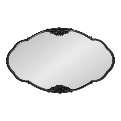 Novella Black Baroque-Inspired Ornate Wall Mirror