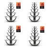 NutriChef 6 Piece Stainless Steel Home Kitchen Stackable Food Prep Serving Bowl Set for Cooking, Marinating, and Mixing (4 Pack) - 3 of 4