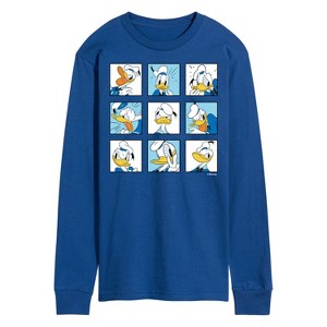 Men's - Disney - Donald Duck Grid Long Sleeve Graphic T-Shirt - 1 of 4