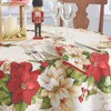 Red and White Poinsettias Napkin, Set of 4 - 17" x 17" - Red/Green - Elrene Home Fashions - image 3 of 3