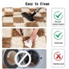 LOVEVOOK 5x7ft Checkered Area Rugs for Living Room, Bedroom, Soft Shaggy Beige and White Rugs Kids Room, Non-Slip Fuzzy Carpet Indoor - 3 of 4