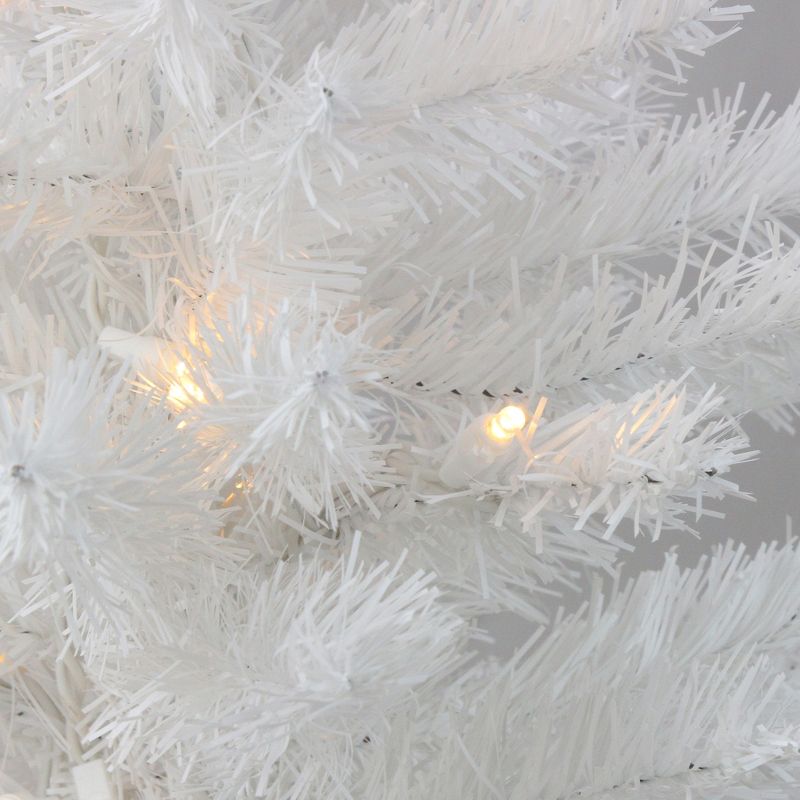 Northlight 24" Prelit LED White Artificial Christmas Wreath - Clear Lights, 2 of 5