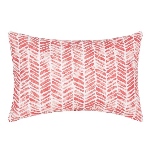 Accent Pillow-Herringbone & Leather Band 13X20