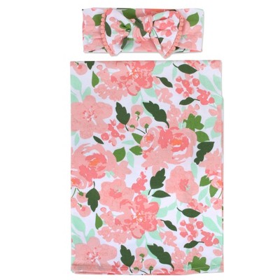 Baby Essentials Floral Swaddle Blanket 