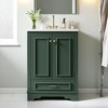 Mshliw 24'' Bathroom Vanity with Ceramic Sink, Modern Freestanding Storage Cabinet with Soft Closing Doors, Adjustable Shelf, and Drawer - 3 of 4