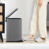 3.2 Gallon/12 L Bathroom Trash Can with Lid, Stainless Steel Kitchen Trash Can, Soft Close Step-On Pedal, Fingerprint-Resistant Finish - 3 of 4