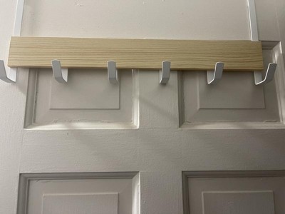 Large Over The Door Hook With Wood 6 Hooks - Brightroom™ : Target