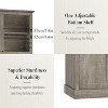 Tall Kitchen Pantry Cabinet with Doors and Shelves & Drawer Anti-Tipping Device Kitchen Hutch with Microwave Stand for Living Room, Dining Room GRAY - 2 of 4