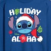 Men's - Lilo and Stitch - Holiday Aloha Long Sleeve Graphic T-Shirt - 2 of 4