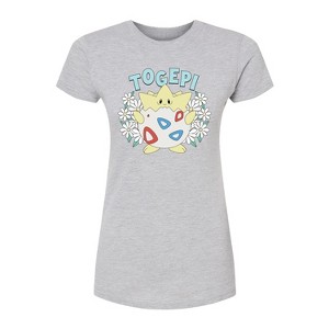 Women's - Pokémon - Floral Togepi Fitted Graphic T-Shirt - 1 of 2