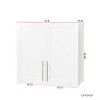 FURNIinspire Utility Storage Cabinets Stackable Wall Mounted Storage Cabinet, Small Storage Cabinet With Shelves, Door, White, 11.81"*31.5"*29.92" - 3 of 4