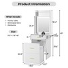 TOBILI Small Vanity Desk with Mirror and Light, Dressing Table with Charging Station & Fold-up Panel for Small Space,White - 4 of 4