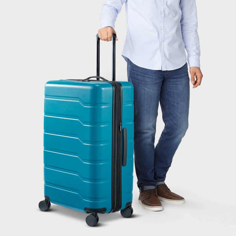 Hardside Large Checked Spinner Suitcase - Open Story™, 3 of 8