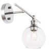 Elegant Lighting Collier 1 light Black and Clear glass right Wall sconce - 4 of 4