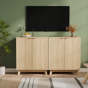 Wood 2 Doors Adjustable Shelves Buffet Cabinet with Storage for Dining Room, Kitchen or Living Room - 1 of 4