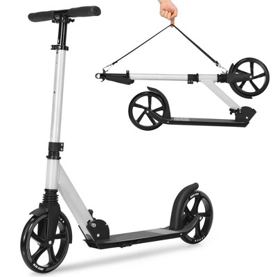 Costway Folding Kick Scooter Lightweight Sports Scooter for Teens Adult wish Strap 8'' Wheel