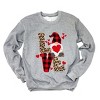 Simply Sage Market Leopard Gnome Love Sweatshirt - XL - Graphite - 3 of 4