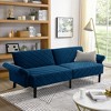 NicBex 87 Inch Velvet Convertible Folding Sofa Bed Tufted Couch with Adjustable Armrests for Living Room,Office,Reading Room - 2 of 4