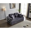 TiramisuBest Floor Couch, Convertible Floor Sofa Bed with Pillow, Chenille Fabric Compression Futon Couch Sleeper for Living & Bedroom, Gray - 3 of 4