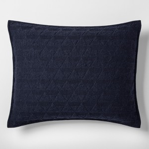 Blue Triangle Stitched Jersey Sham (Standard) - Project 62 + Nate Berkus , Size: Standard Sham