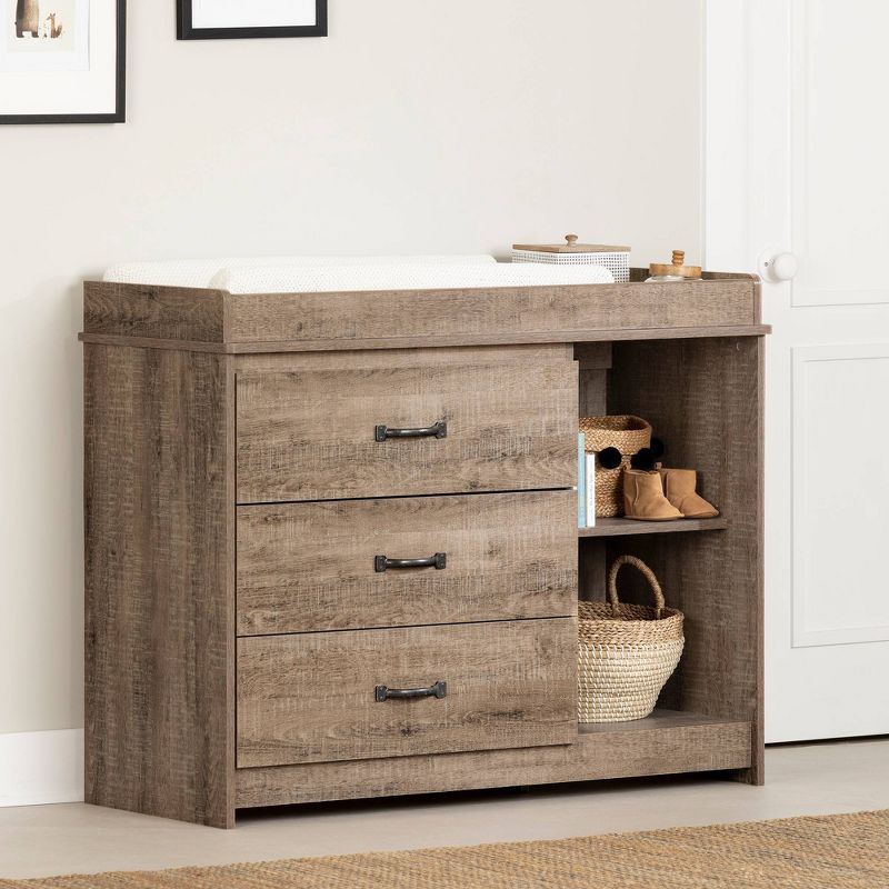 South Shore Tassio Changing Table - Weathered Oak, 3 of 13