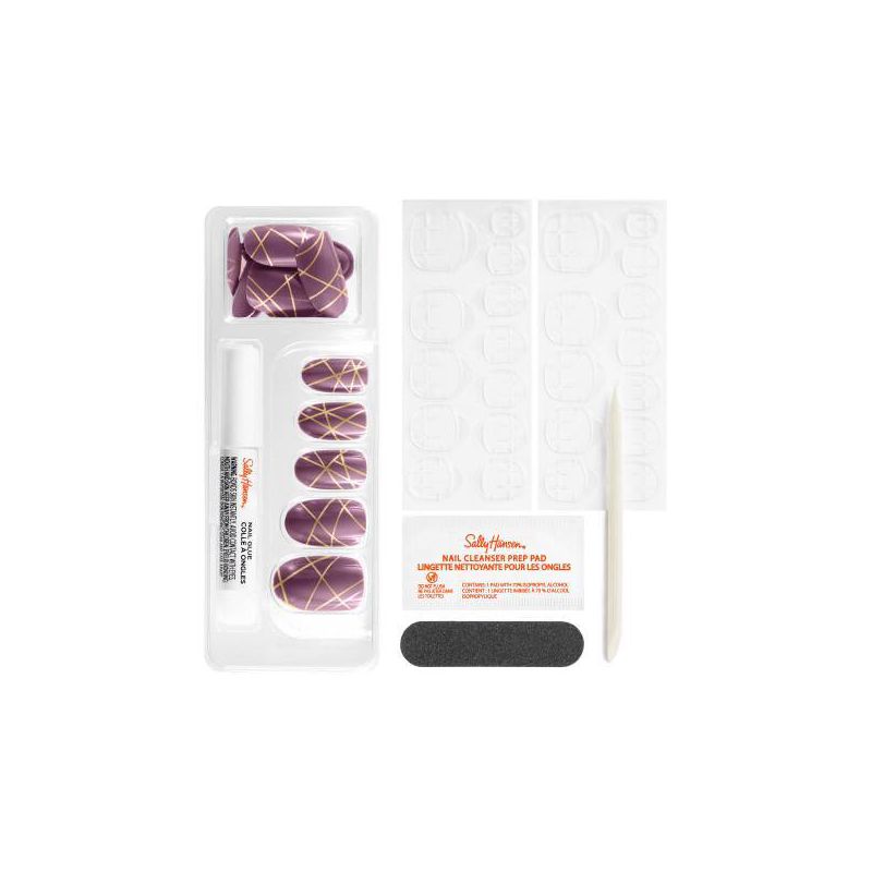 Sally Hansen Salon Effects Perfect Manicure Press on Nails Kit - Oval - Outside the Line - 24ct, 4 of 12