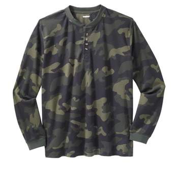 Camo Thermal-Knit Long-Sleeve Tee for Men