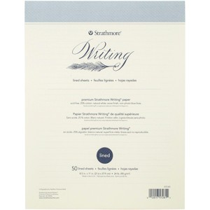 Strathmore Writing Pad Lined 8.5"X11"-50 Sheet 24lb Natural White - 1 of 2