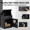 Acekool Anti-Theft Parcel Drop Box, Steel Mailbox with Combination Lock, Weatherproof Package Storage for Porch or Curbside - 3 of 4