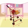 Red Toy Shopping Cart with Food, Sturdy Metal Frame, Folds for Easy Storage. - 4 of 4
