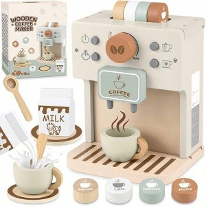 Wooden Coffee Maker, Pretend Play Coffee Set,Kitchen Accessories, Birthday Gift - 1 of 4