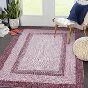 Acekool 9x12 Washable Area Rug, Modern Printed Braided Look, Non-Slip, Stain Resistant Large Brown Carpet for Bedroom, Living Room, Dining Room - 3 of 4