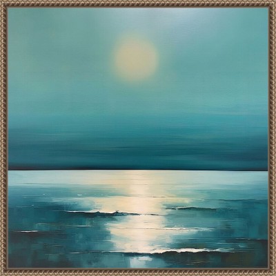 Amanti Art Blue Ocean Sunrise by Irena Orlov Framed Canvas Wall Art