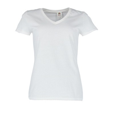 Fruit of the Loom Women's Cotton V Neck Tee Shirt