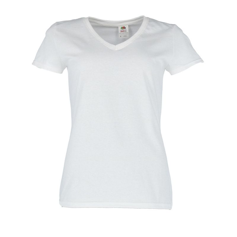 Fruit of the Loom Women's Cotton V Neck Tee Shirt, 1 of 3