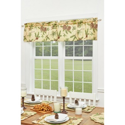 Woodland Retreat Beige Cotton Rod Pocket Valance