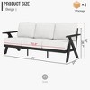 YARDSIGHT 3-Seat Outdoor Patio Sofa with Cushions, Modern Aluminum Frame Couch for Garden, Deck, Balcony, or Poolside - 4 of 4
