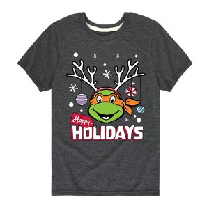 Boys' - Teenage Mutant Ninja Turtles - Happy Holidays Short Sleeve Graphic T-Shirt - 1 of 4